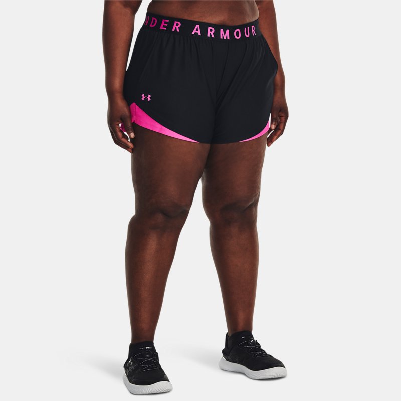 Women's Under Armour Play Up 3.0 Shorts Black / Rebel Pink / Rebel Pink 3X